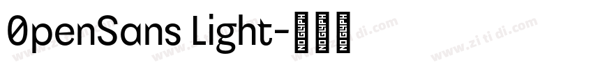 0penSans Light字体转换